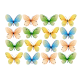 Borboleta4Z Foaie de zahar 29x20cm cu fluturi multicolori